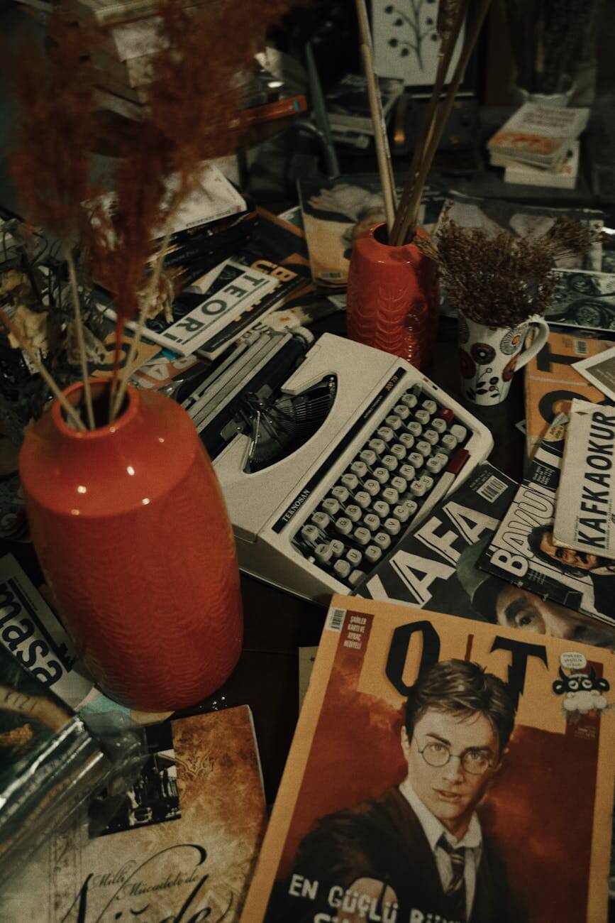 desk of a journalist