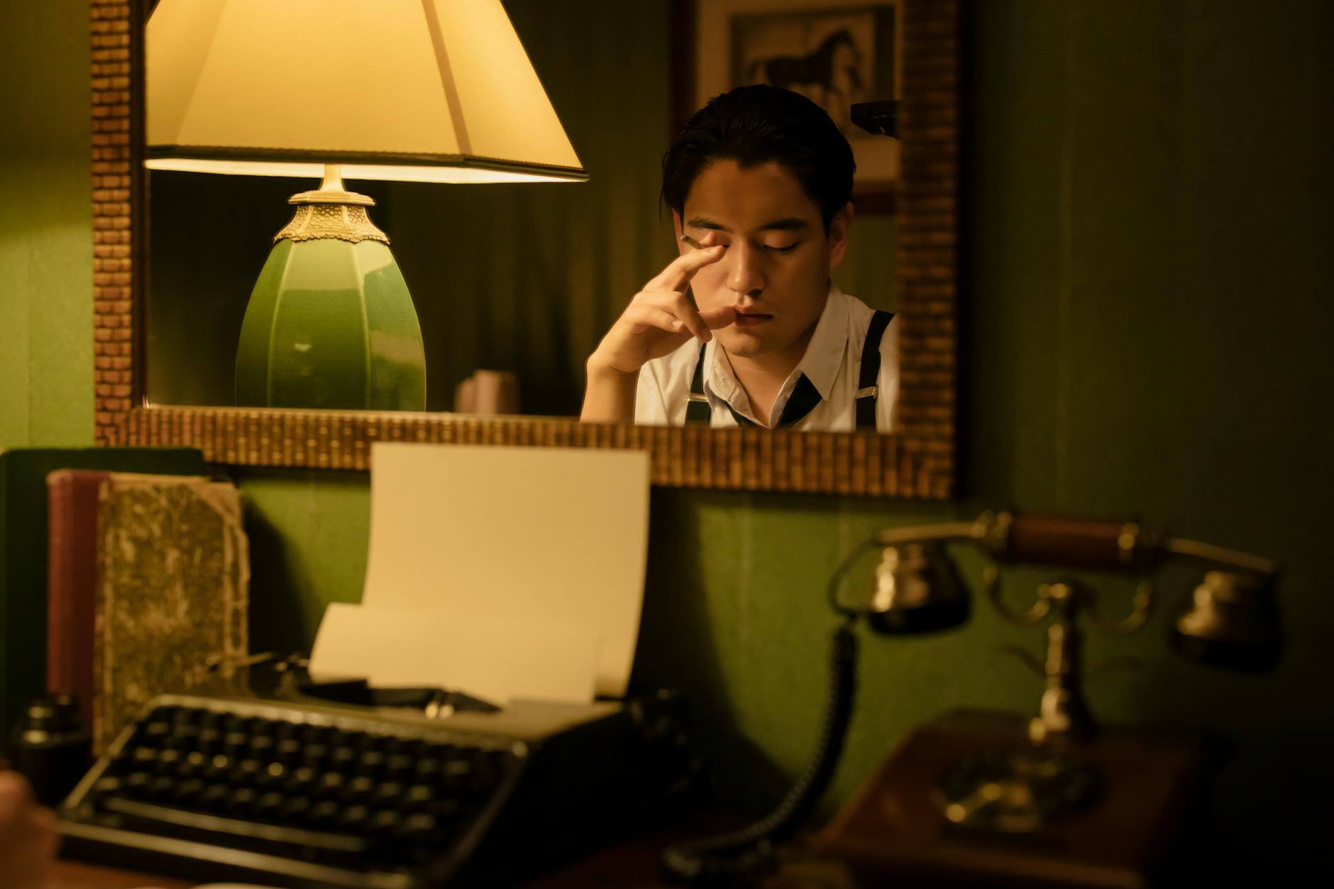 man in front of the mirror