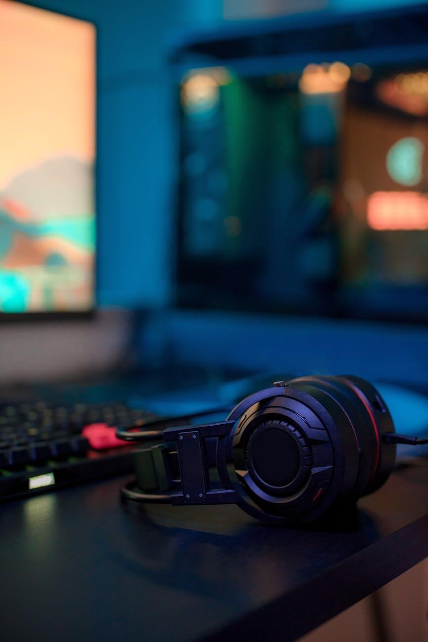 close up of headphones