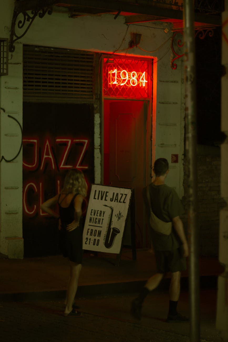 entrance to jazz club