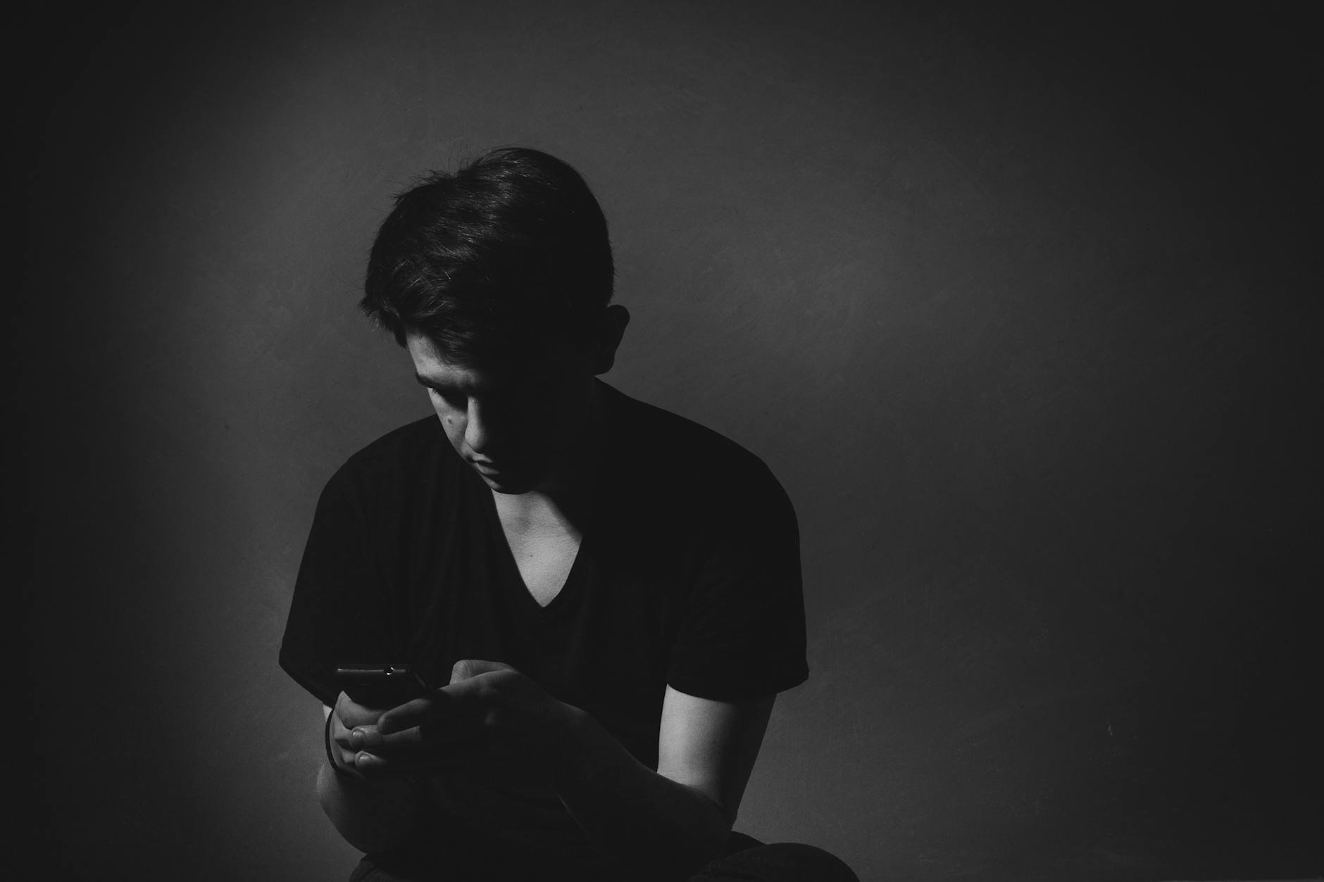 man using smartphone